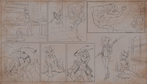 Riley Sketch Pages & Comic