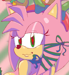 Amy Rose Christmas Pin-up
