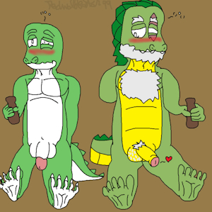 Two Drunk Naked Crocodiles