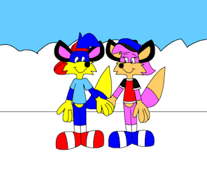 Alex and Becky in the Snow