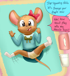 Olivia's diaper change