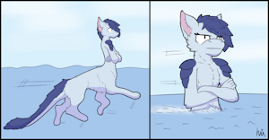 So that's how taurs swim....