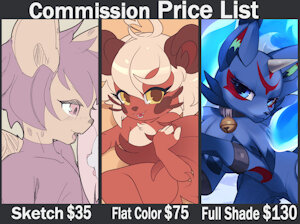 commission price list