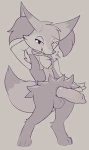 Posing fox