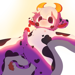 Glowing cow