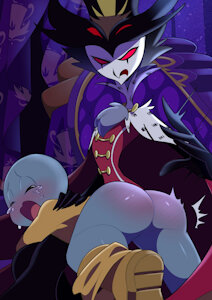 Commission-Stolas and commissioner's OC