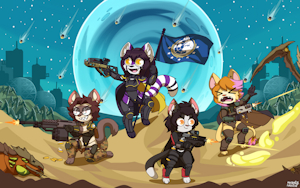 FOR SUPER EARTH!! (Art by MochoForestCat)