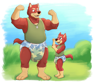 Tough like daddy!
