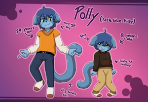 Polly the blue kitty