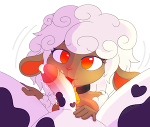 Licking the cow
