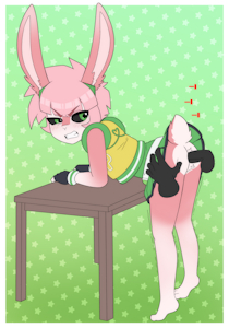 bunny on table
