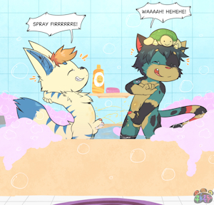 $ Bath Battle! [!CW: Playful Watersports!]
