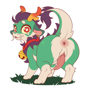 Green the dragon (VK Sticker)