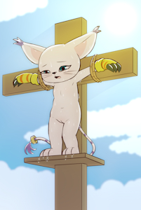 Commission: A Crucified Gatomon