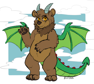Flying, Fire-Breathing Bear Dragon!