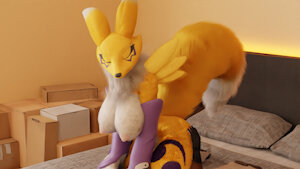 Renamon Facesitting 3D Animation