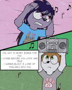 Trying to win her heart