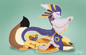 Avian Etis and Dragon