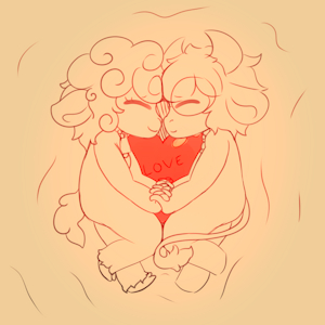 Cow and sheep fun sketch