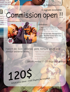 July Commission open!! (4 slots available)