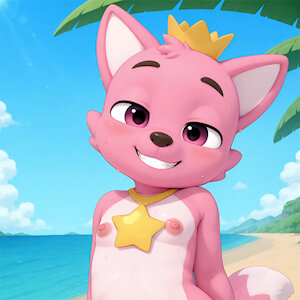 Beneath the blush lies a bold pup