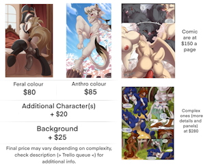 commission price chart