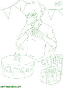 [C] Wing-it Sketch for Gruen (birthday)