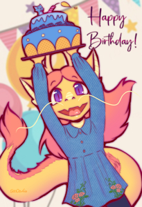 ✨🎂Ribbon cake✨🎂 (Happy B-day Lasa!)