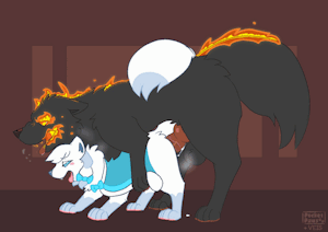(Animated!) Fire Wolf