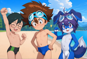Max And Fusion Got Tai to wear a speedo.