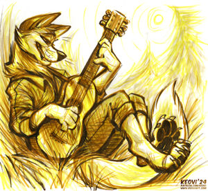 “Playing Guitar” by Keovi