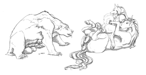 2 Feral Subs, 1 Feral Dom