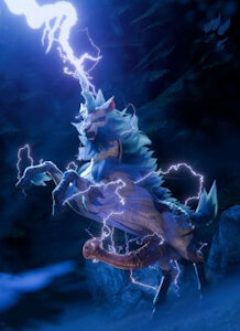Kirin in heat at Night
