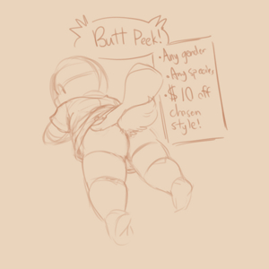 Butt Peek YCH