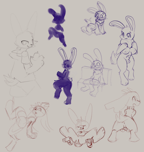 Bunny Brain Rot doodles