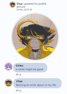 a smile might be good