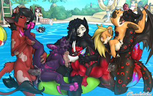 Pool party - by MachineWithSoul