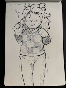"Deer" - Day 5 Inktober 2025