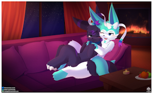 Cozy Sofa Night [Commission]