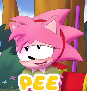 Amy peeing
