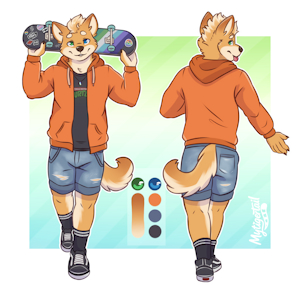 Ref sheet commission - Finn the Skaterboy