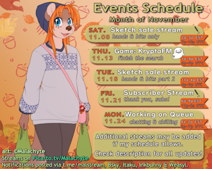 November Schedule