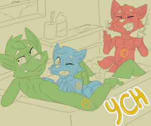 BABYSITTER BATHTIME! (YCH)