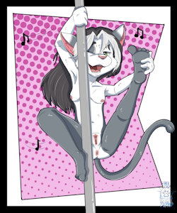 Playing on the pole!