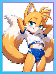 Tails in Some Wedgie Outfit.