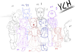 YCH: Christmas Carolers