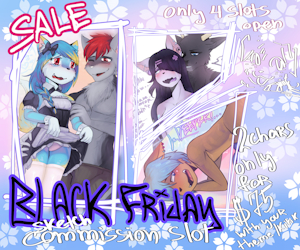 4 commissions slots sale for Black Friday