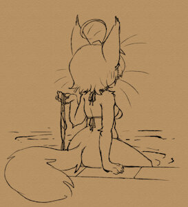 Orito going for a swim