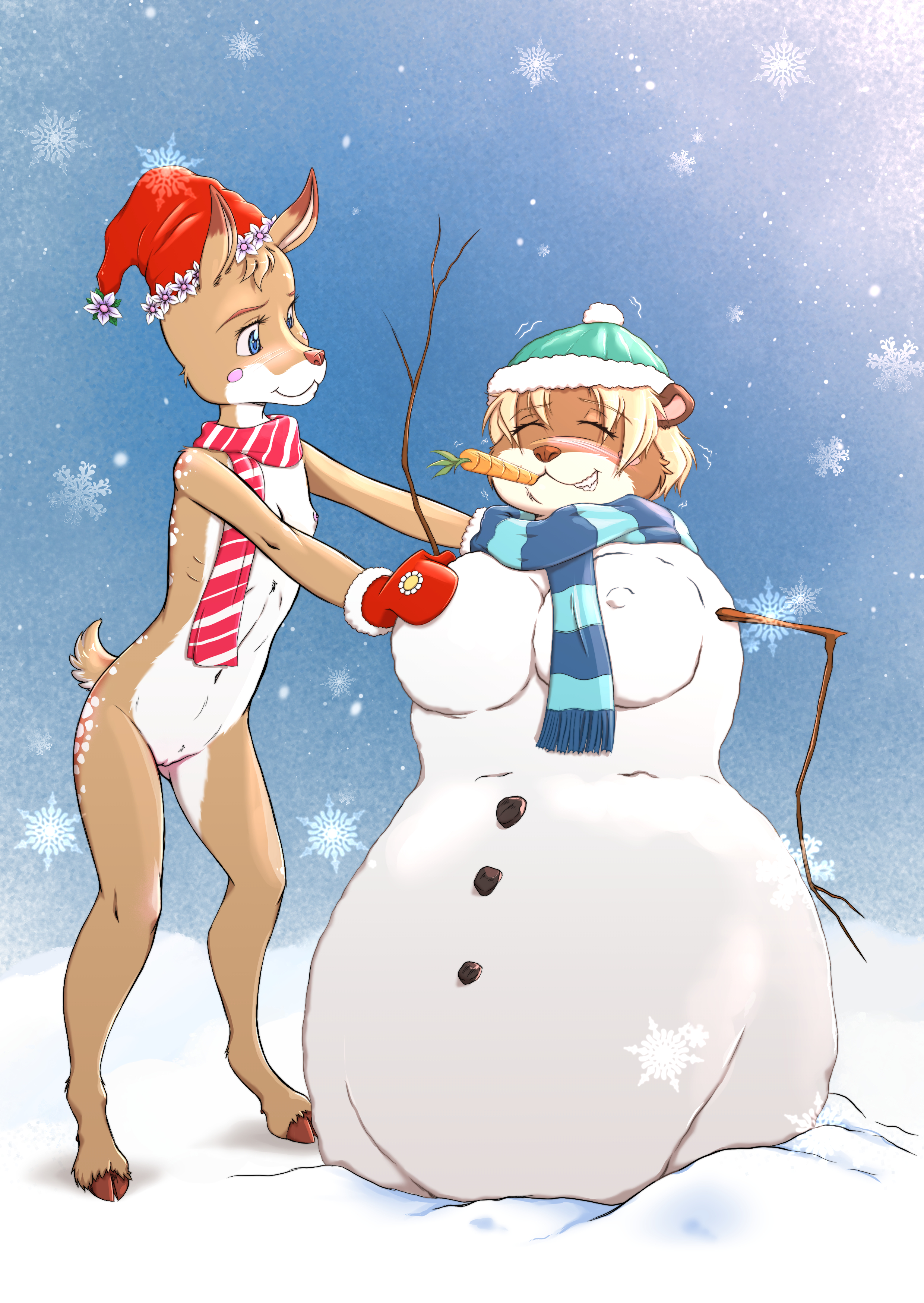5833296_RisingDragon_commission_sisters_snowman.jpg