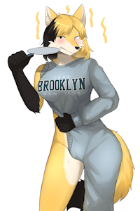 Shy Fox with a Knife